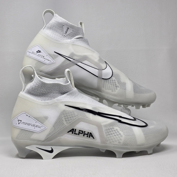 Nike Alpha Menace Elite 3 Football Cleats Pure Platinum CT6648-109 Size 13.5 New